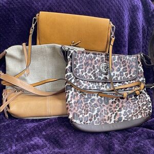 Relic Leopard Shoulder Bag Flaw On Handle & Sondra Roberts Bag EUC & Unknown EUC